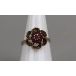 Gold ruby set ring, size M½