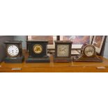 Collection of 4 mantle clocks