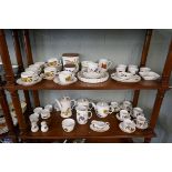 2 shelves of Royal Worcester Evesham pattern