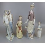 4 Lladro & Nao figurines