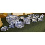 Collection of blue and white Spode