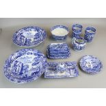 Collection of blue & white Copeland Spode with blue backstamps