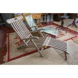 Teak steamer chair