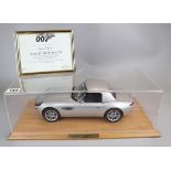 1/12 scale diecast James Bond BMW Z8 as driven in the World is not Enough with interchangeable