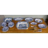 Collection of blue & white Spode