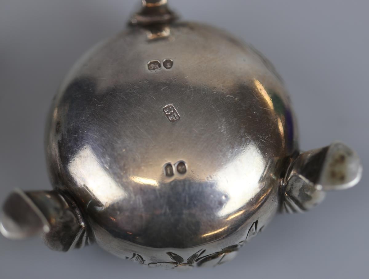 Pair of hallmarked silver salt cellars - London 1866 - Approx 75g without glass liners - Bild 4 aus 5