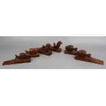 Collection of hand carved marine themed doorstops