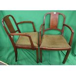 Pair of Deco carver chairs