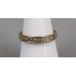 Gold channel set diamond ring - Size N