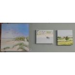 3 oil paintings - Coastal scenes