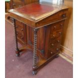 Early Victorian rosewood Davenport