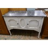 Painted marble top washstand