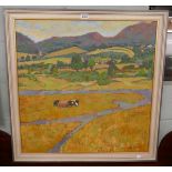 Olwen Tarrant - Oil on canvas - Castle Morton, Malvern - Approx image size: 74cm x 74cm