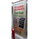 Large funfair sign - Approx size: 244cm x 123cm