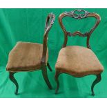 Set of 6 fine Victorian rosewood dining chairs