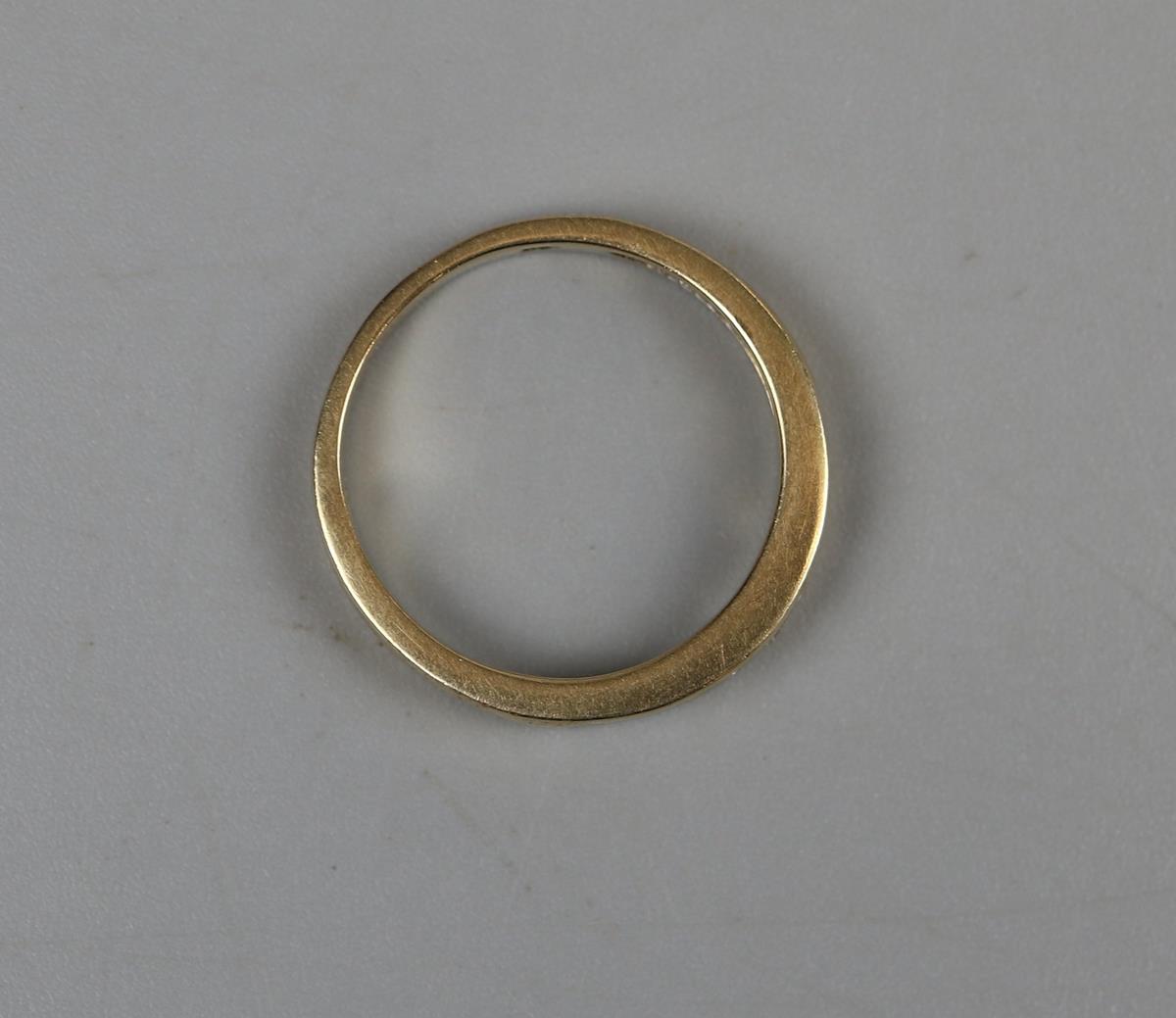 Gold channel set diamond ring - Size N - Image 3 of 3