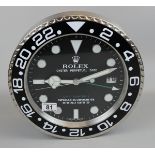 Good quality reproduction Rolex advertising clock with sweeping second hand - GMT Master II