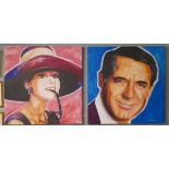 Gary O'Neil - Pair of large oils on canvas - Breakfast at Tiffany's - Approx image sizes: 100cm x