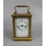 Working carriage clock with bevelled glass & key