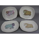 4 Beefeater plates