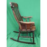 Victorian slat back rocking chair