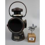 Lucas carriage lamp & mounted lead figure