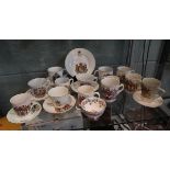 Collection Royal crested tea cups & saucers