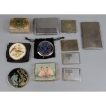 Collection of powder compacts and stamp holders