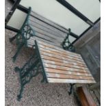Garden bench & matching table