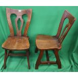 2 sturdy oak Arts & Crafts chairs