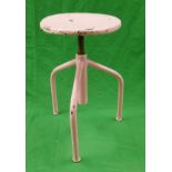 Pink industrial stool