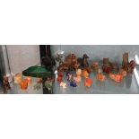 Collection of soapstone figures etc