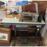 2 sewing machines to include industrial Brother