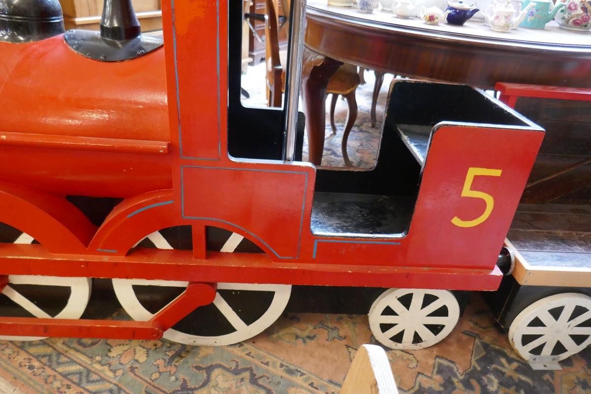 Child's scratch built sit on model of train - James from Thomas the Tank Engine - Image 4 of 7