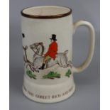 Hunting theme musical ceramic tankard