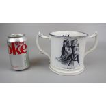 2 handled lovers ceramic tankard with inverse picture - The Two Allies / Tied & Allied