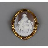 Fine antique gold mounted cameo