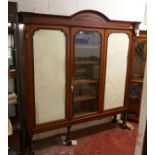 Large mahogany display cabinet - Approx size: W: 181cm D: 41cm H: 203cm