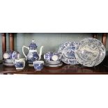 Collection of blue & white china to include Johnson Bros.