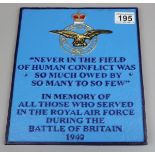 Reproduction Royal Air Force plaque