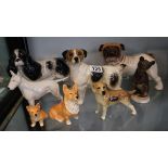 Collection of ceramic dogs