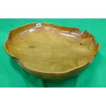 Very large wooden fruit bowl