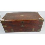 Early 19thC brass bound wooden box