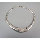 Heavy designer silver necklace
