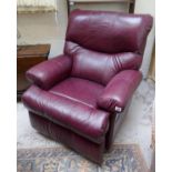 Reclining leather armchair by Sherbourne