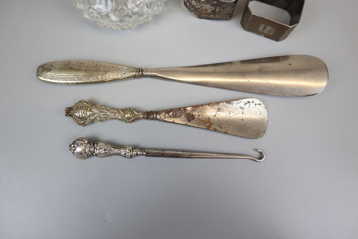 Collection of hallmarked silver to include silver topped perfume bottle - Image 2 of 4