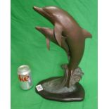 Bronze dolphin figure