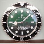 Good quality reproduction Rolex advertising clock with sweeping second hand - Deep Sea Sea-Dweller