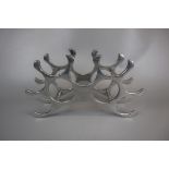 Chrome contemporary wine rack