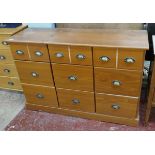 Multi drawer chest - Approx size W: 118cm D: 39cm H: 80cm
